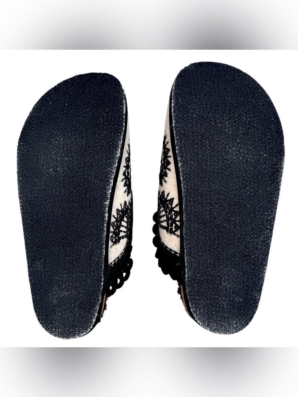 Free People Walden Embroidered Black & Cream Slip-On Clogs - 6 - Picture 6 of 7